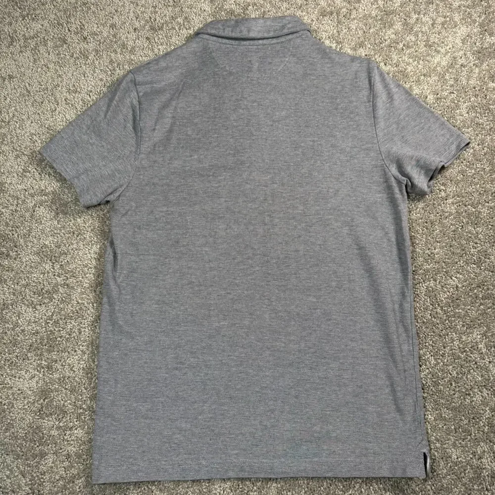 Banana‎ Republic Shirt Mens Medium Gray Performance Pique Polo Golf Preppy